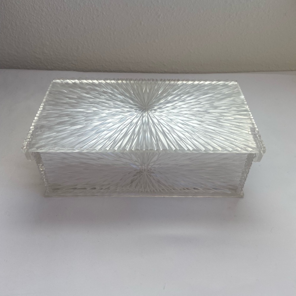 Vintage MCM acrylic vanity box